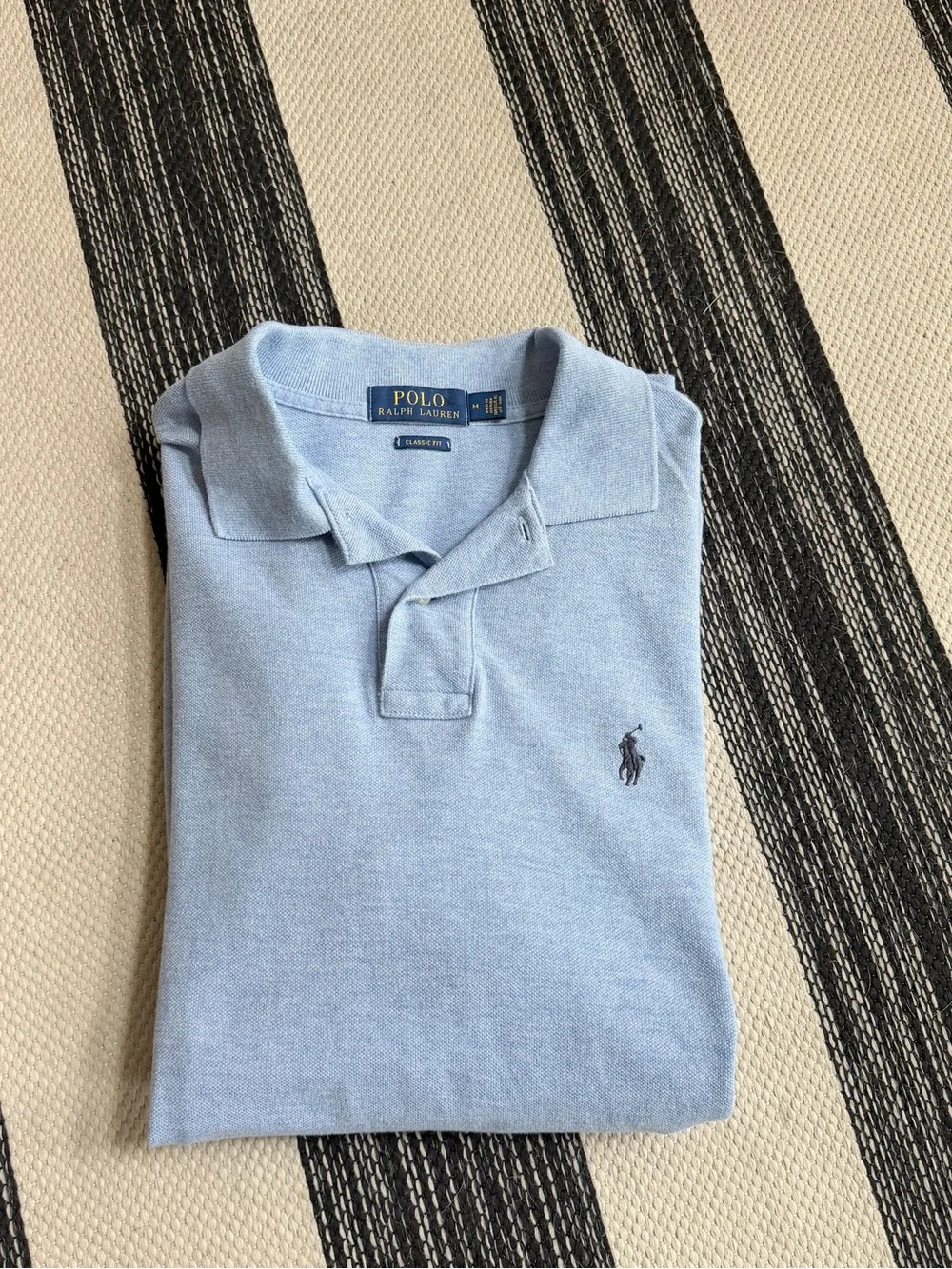 Ralph‎ Lauren Men's Classic Fit Heather Light Blue Polo Shirt Size M